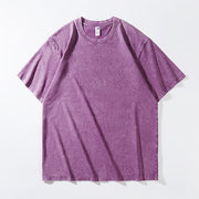 Japanese-style Retro Washed Old Snowflake Cotton Short Sleeve Women