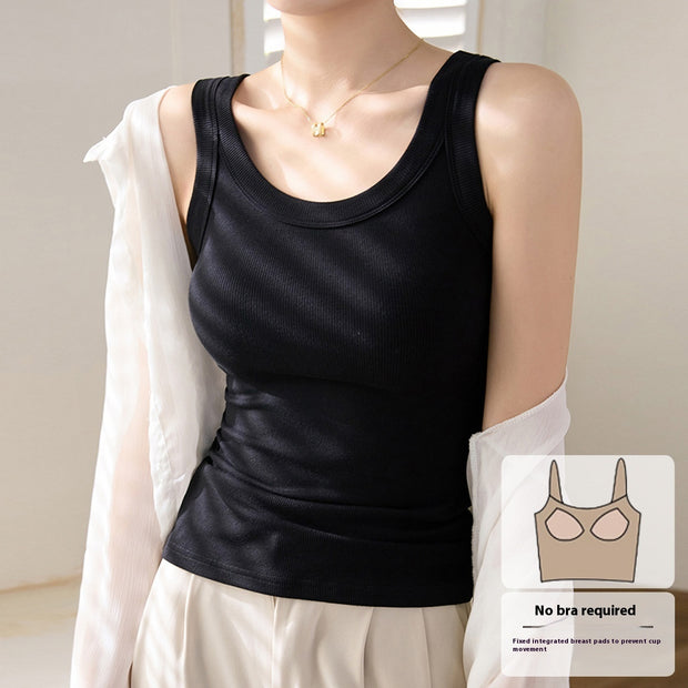 Women’s Cotton Spaghetti-Strap Slip – Anti-Exposure Bra Cover