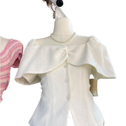 French Style Off-shoulder Off-shoulder Waist Petite Top