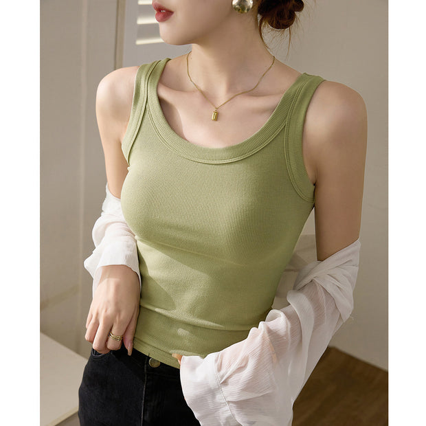 Women’s Cotton Spaghetti-Strap Slip – Anti-Exposure Bra Cover