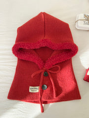 Ice Man Design Fashionable Snow Hat Balaclava Knitted Drawstring