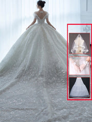 Off Shoulder French Main Wedding Dress 1111