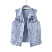 New Loose-fitting Waistcoat Denim Coat Women's Sleeveless Waistcoat Top