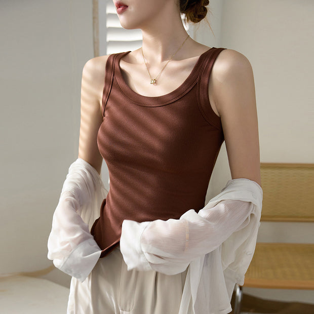 Women’s Cotton Spaghetti-Strap Slip – Anti-Exposure Bra Cover