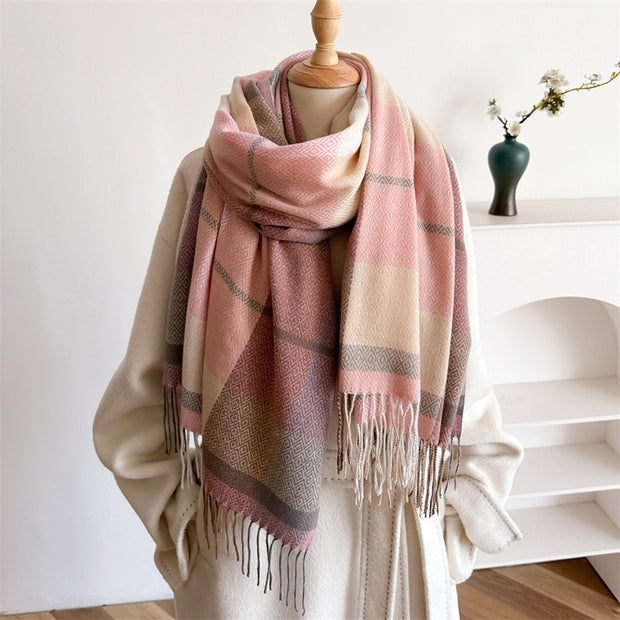 Unisex Autumn And Winter All-matching Tassel Scarf 1111